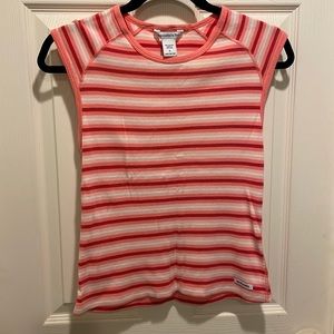 A&F pink striped cotton top